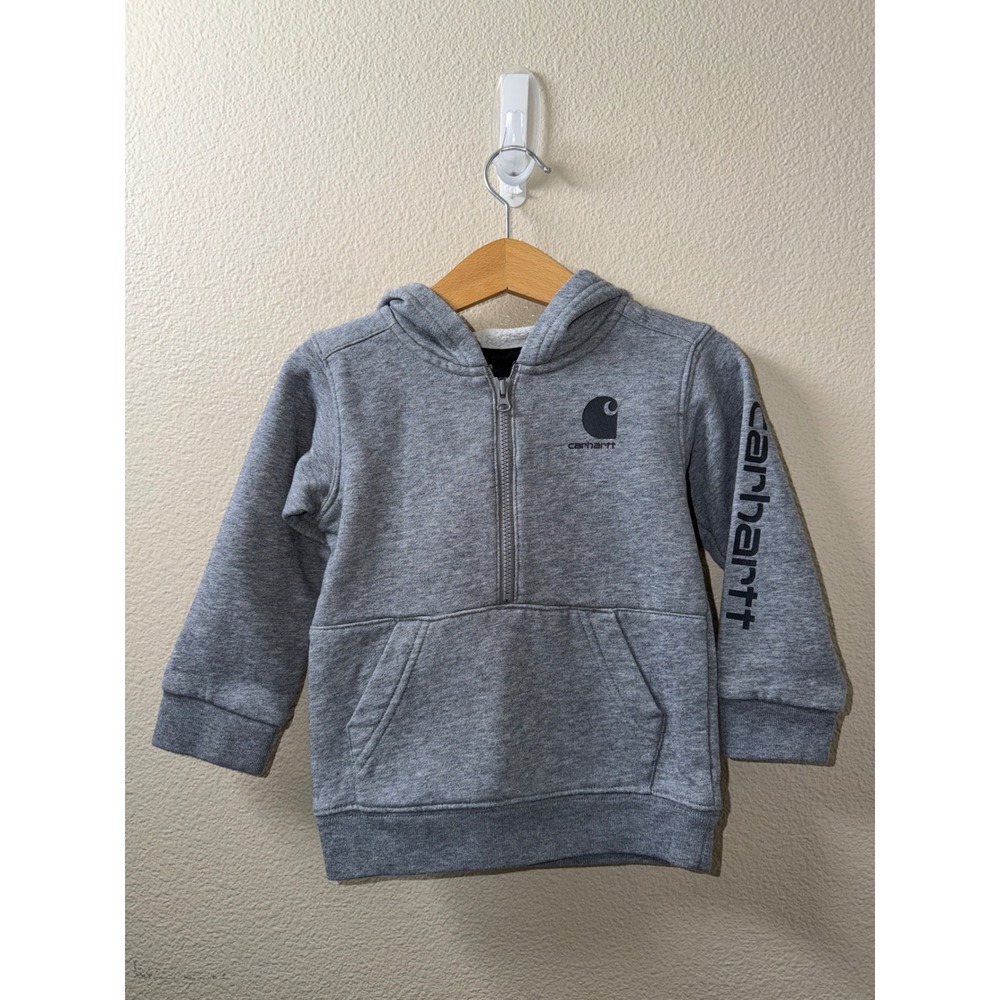 Boys Carhartt Quarter Zip Hoodie Size 18 Months